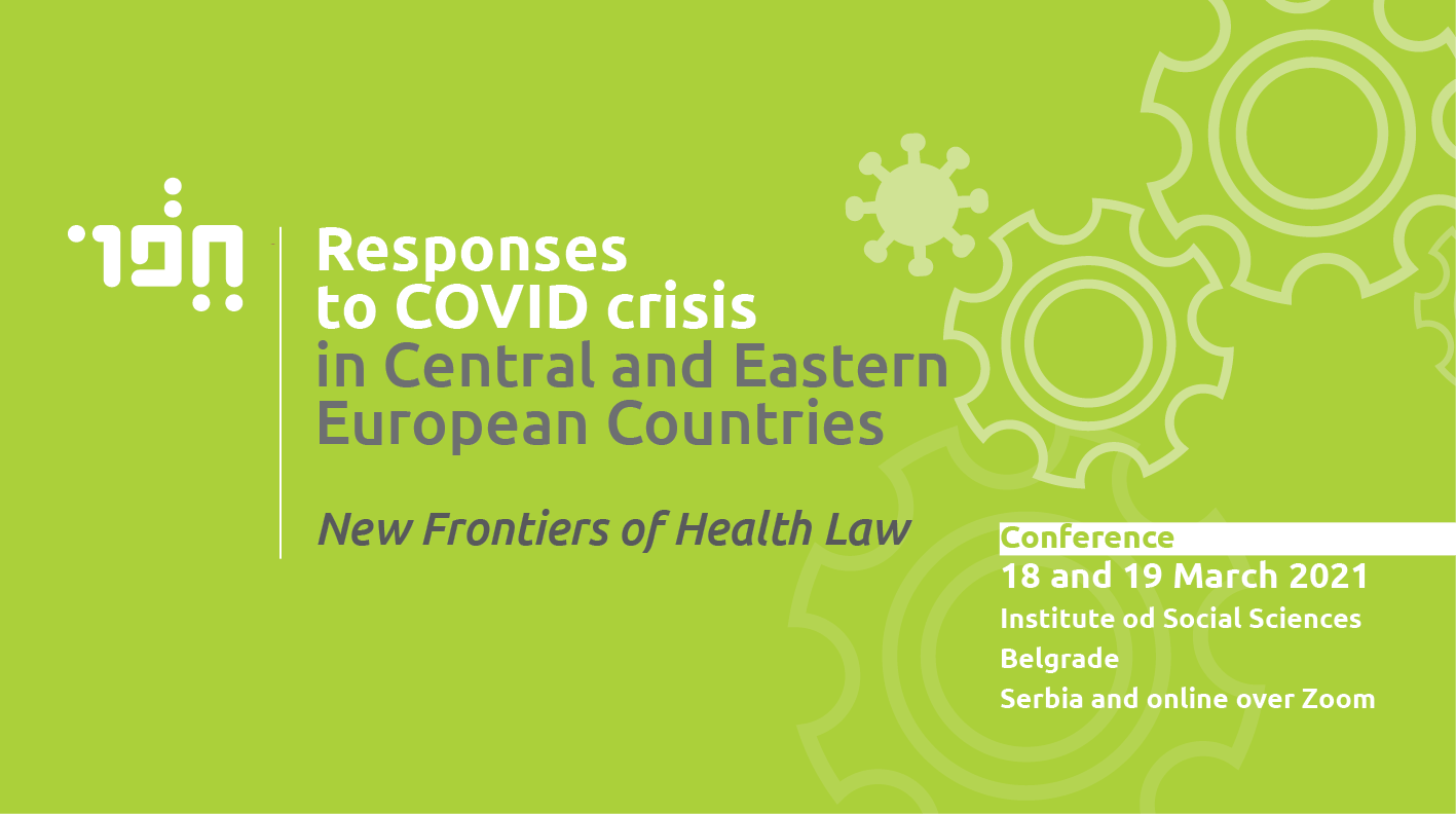 International conference “Responses to COVID crisis in Central and Eastern European Countries – New Frontiers of Health Law”